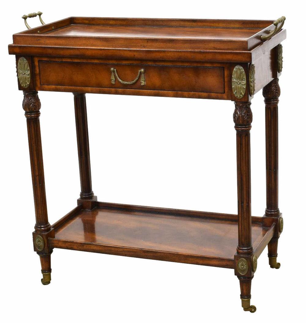 MAITLAND-SMITH MAHOGANY TRAY-TOP SERVICE CART (1 of 4)