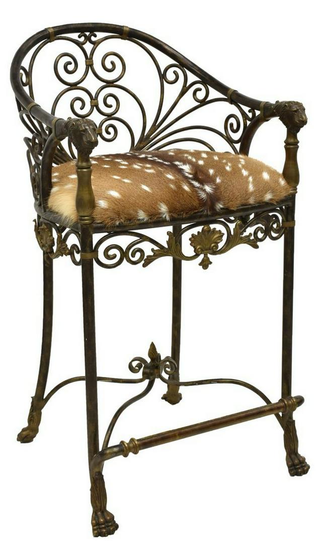 MAITLAND-SMITH (ATTRIB.) BARSTOOL AXIS HIDE SEAT (1 of 4)