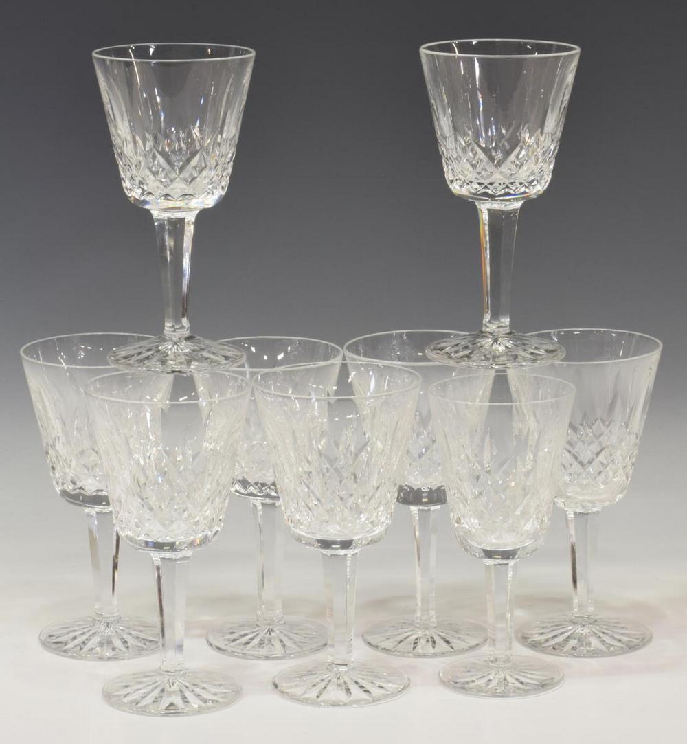 (9) COLLECTION WATERFORD 'LISMORE' CRYSTAL GOBLETS (1 of 3)