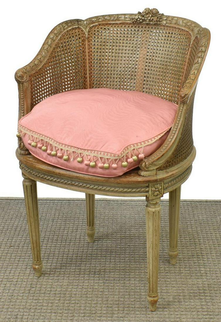 FRENCH LOUIS XVI STYLE CANE-BACK BERGERE (1 of 4)