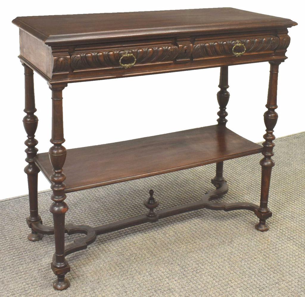 FRENCH HENRI II STYLE MAHOGANY SERVER (1 of 4)