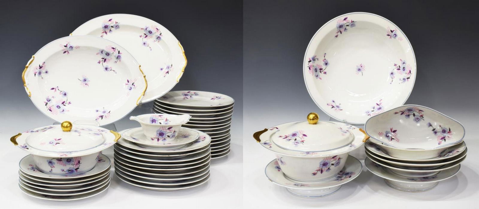 (43) FRENCH B & CO. LIMOGES PARTIAL DINNER SERVICE (1 of 10)