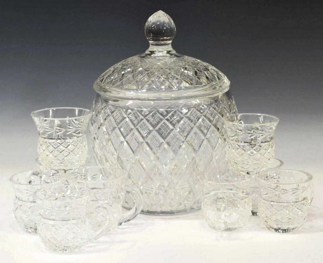 (10) WATERFORD CRYSTAL PUNCH BOWL & CUPS (1 of 4)