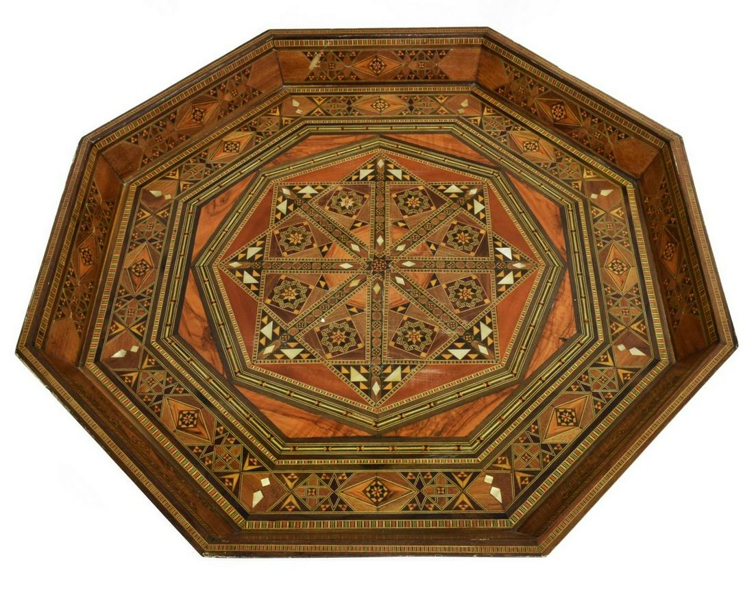 MOROCCAN MARQUETRY & MOP INLAY SERVING TRAY (1 of 2)