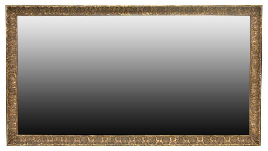 LARGE GILT FRAMED BEVELED MIRROR, 42" X 76" (1 of 4)