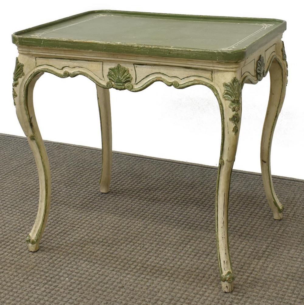 FRENCH LOUIS XV STYLE PAINTED SIDE TABLE (1 of 4)