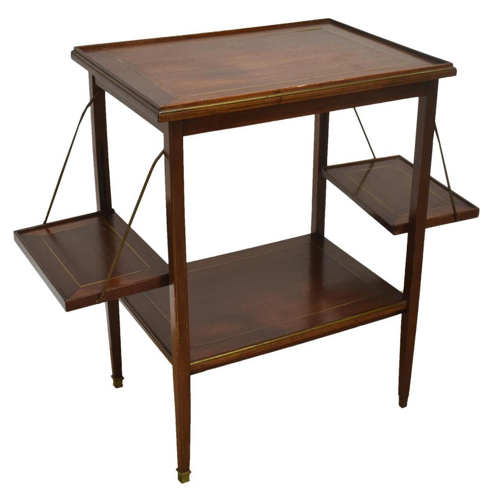 FRENCH MAHOGANY TWO-TIERED SERVICE TABLE (1 of 4)