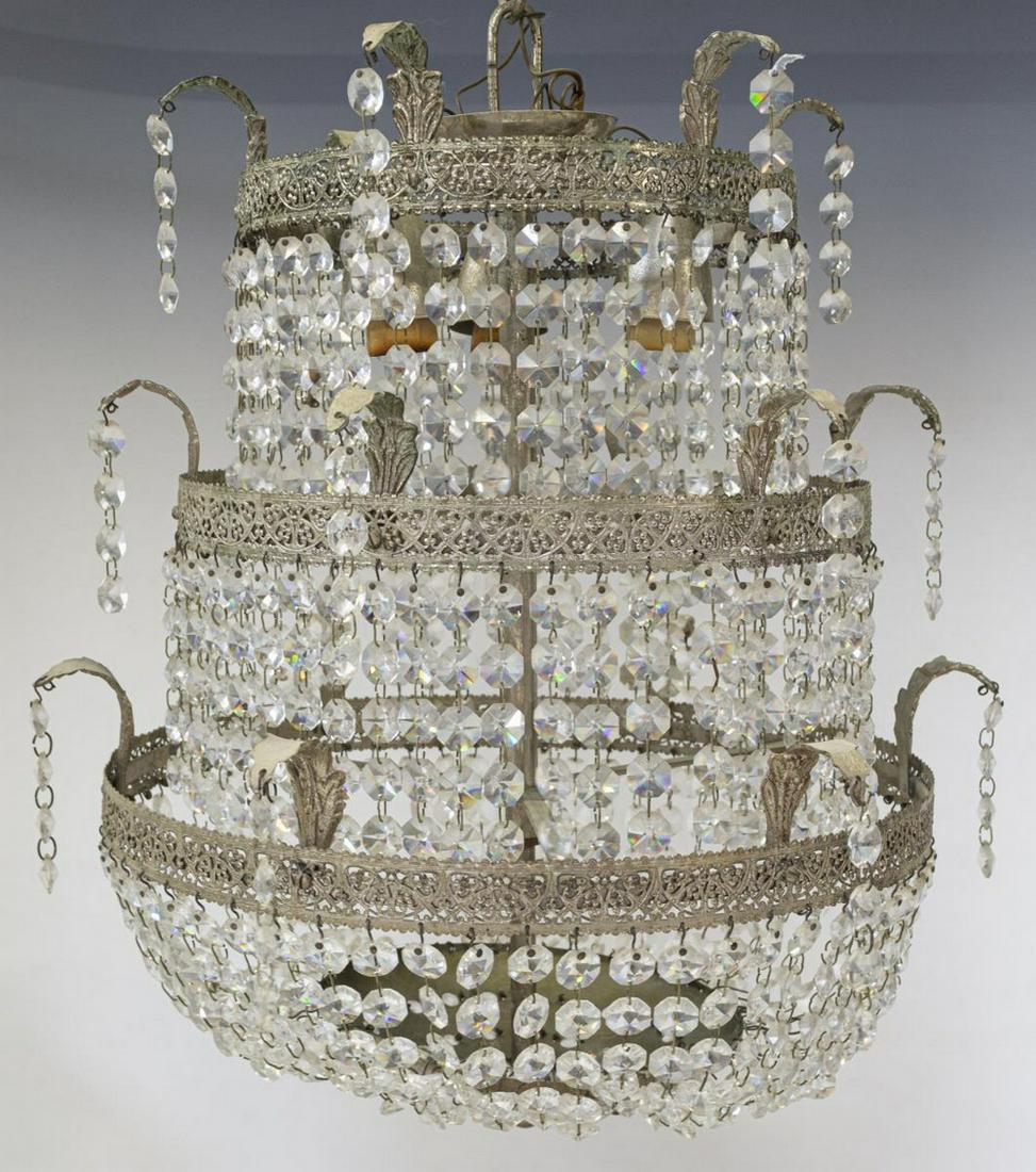 ITALIAN CRYSTAL THREE-LIGHT CHANDELIER (1 of 1)