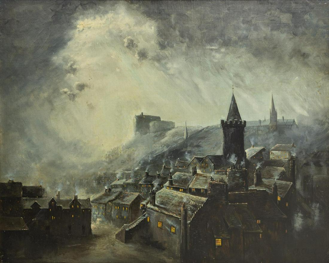 FRAMED PAINTING ON PANEL, O.T. CLARK (1850-1921) (1 of 4)