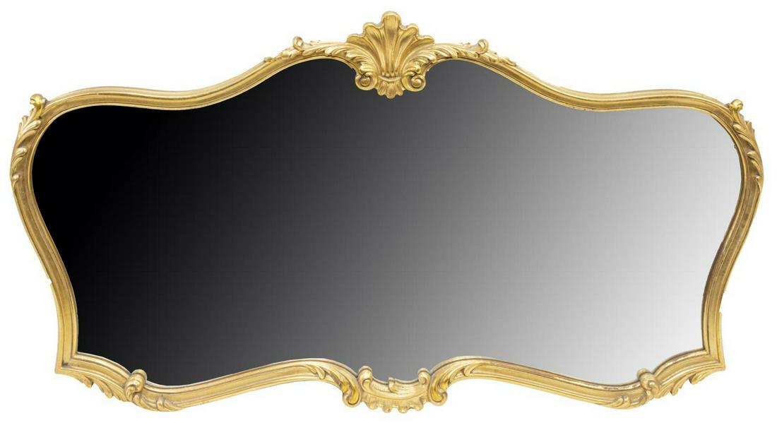 DECORATIVE ITALIAN GILTWOOD MIRROR, 36.5" X 66" (1 of 3)