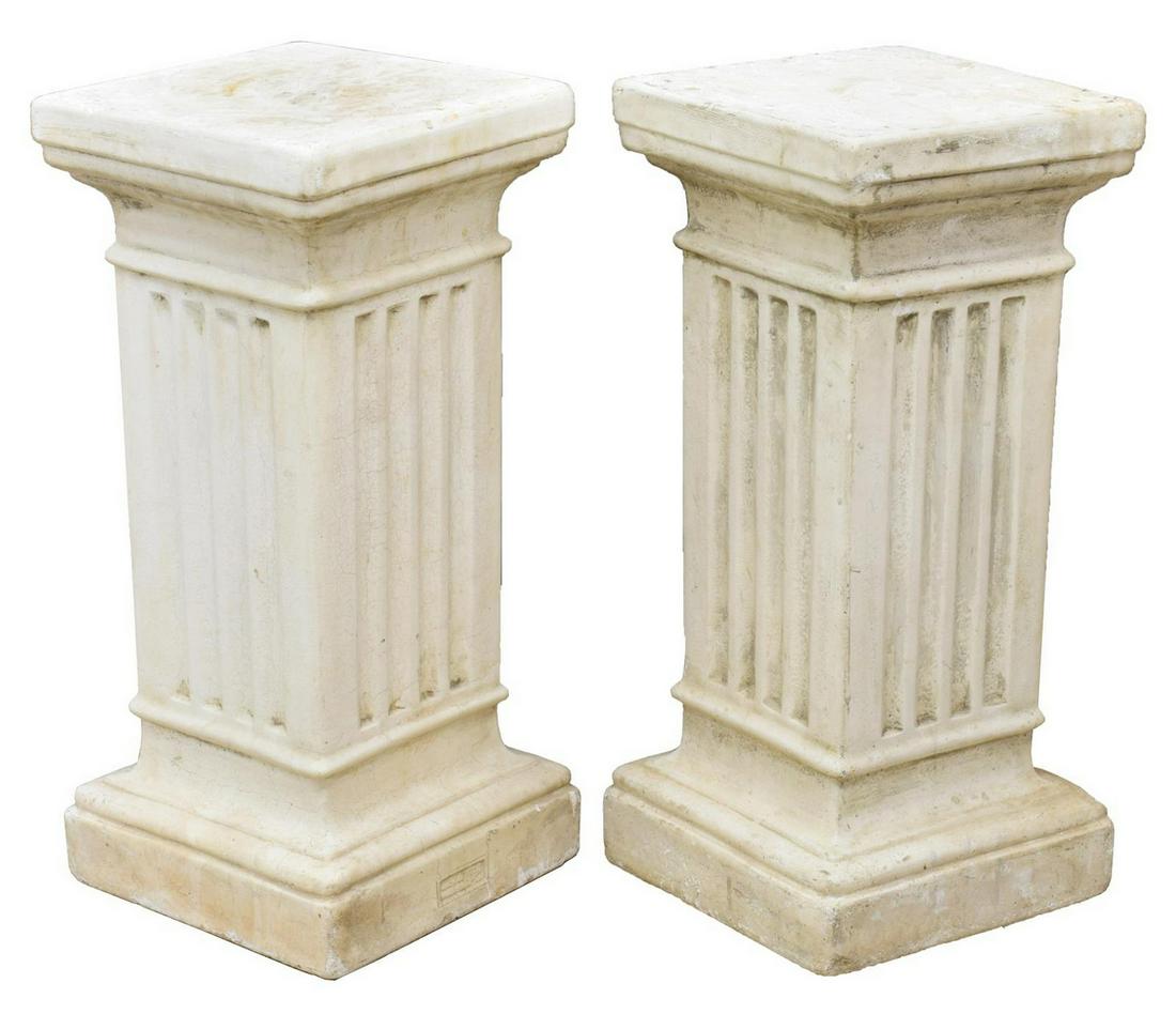 (2) CAST STONE ARCHITECTURAL COLUMNS, 26"H (1 of 3)