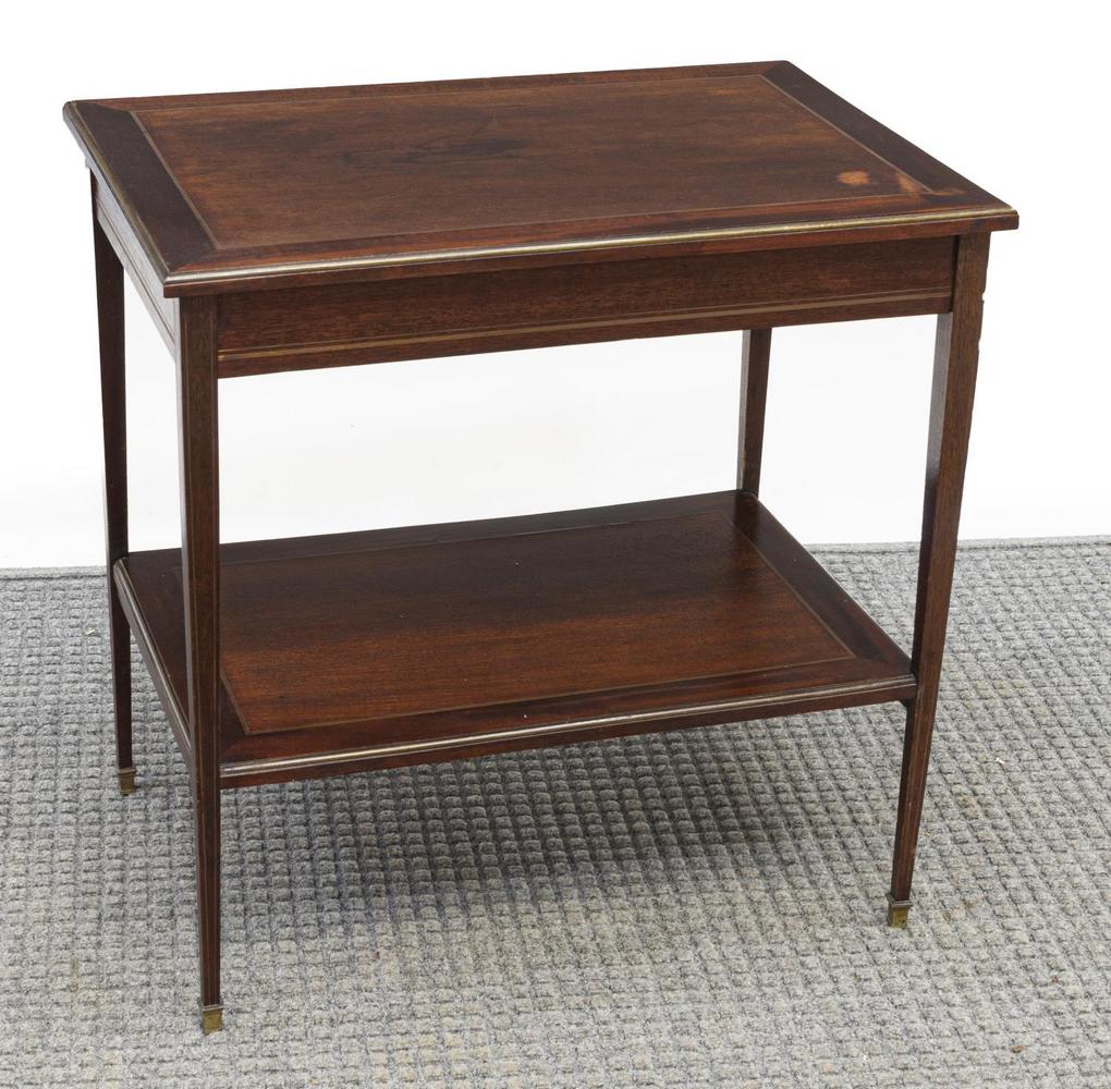 FRENCH LOUIS XVI STYLE TWO-TIERED SERVICE TABLE (1 of 3)