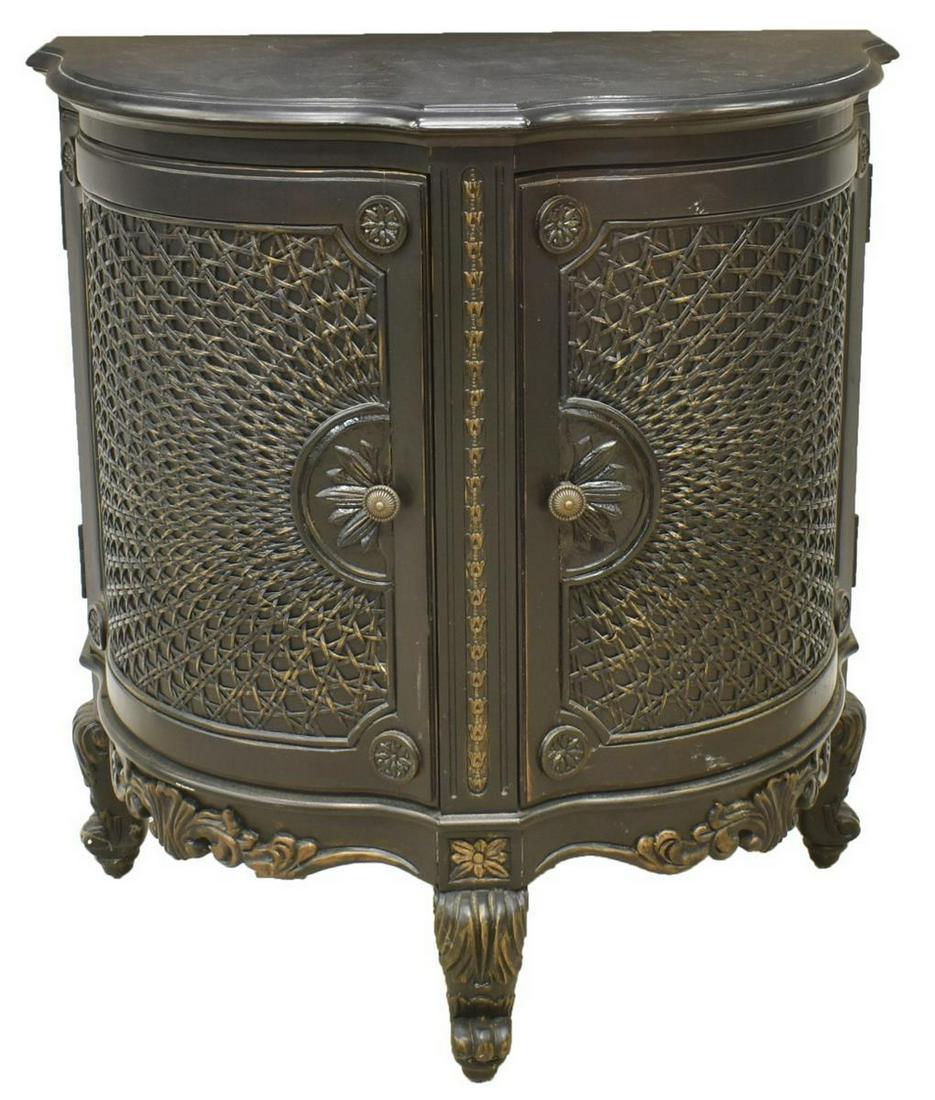 CONTEMPORARY DEMILUNE CONSOLE HALL CABINET (1 of 4)