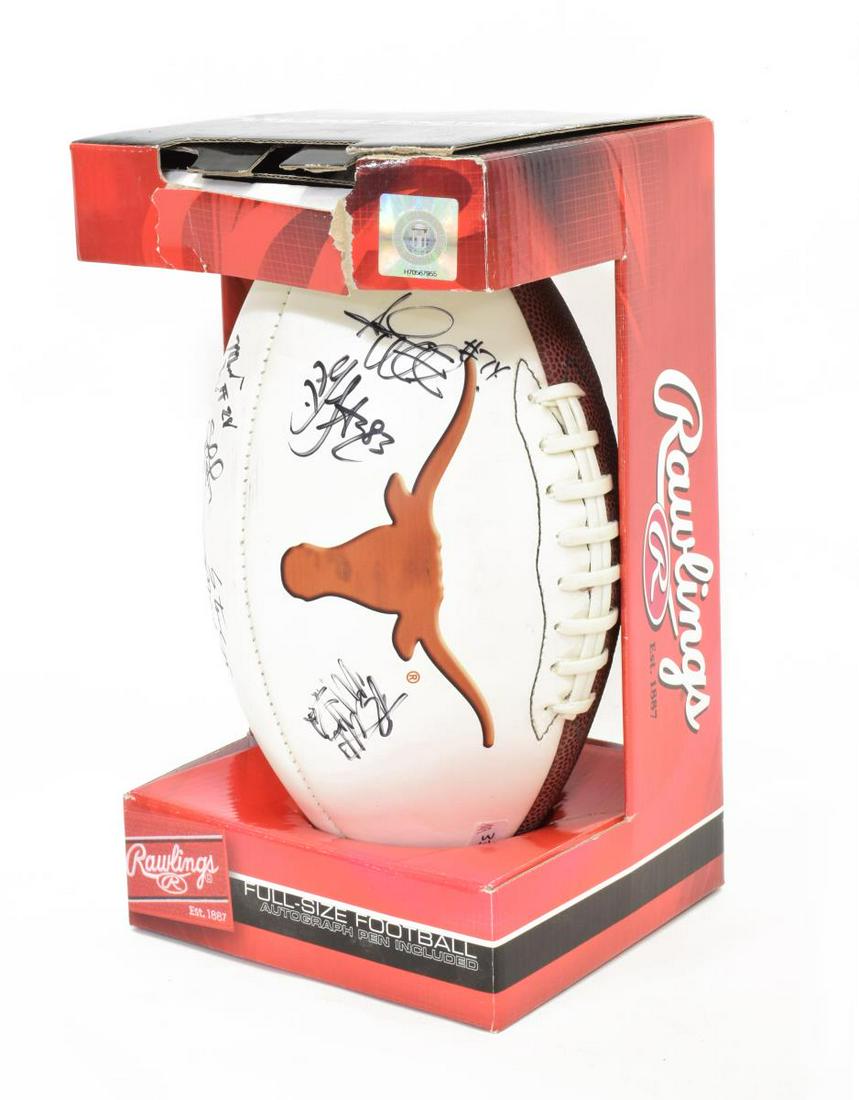 TEXAS LONGHORNS AUTOGRAPHED BALL, COLT McCOY (1 of 8)