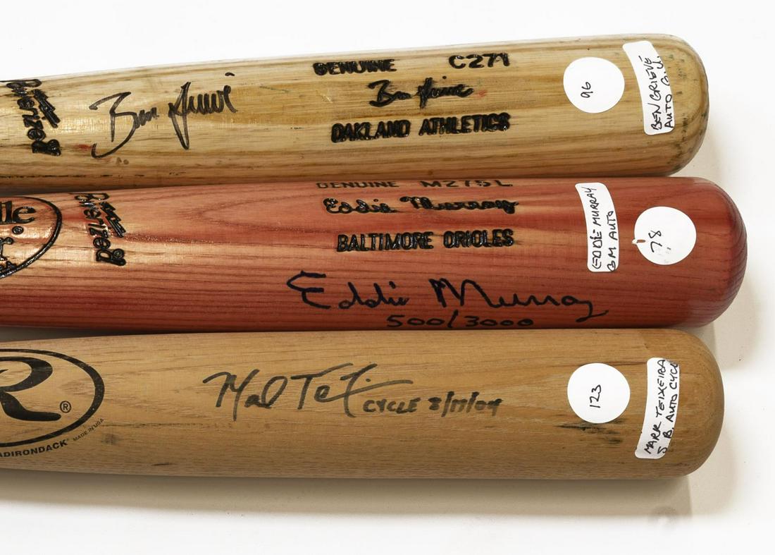 (3)AUTOGRAPHED BALL BATS, MURRAY, TEIXERIA, GRIEVE (1 of 3)