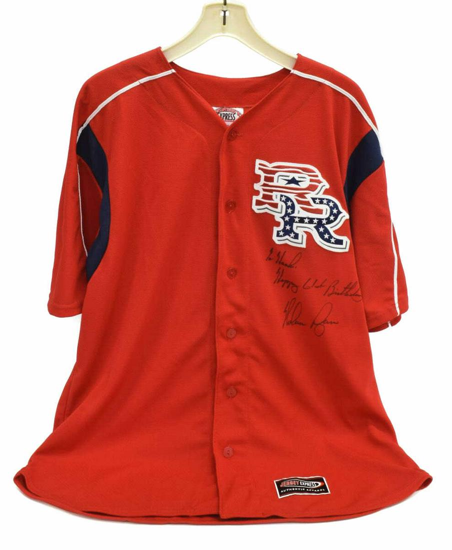 NOLAN RYAN AUTOGAPHED BASEBALL SHIRT (1 of 3)