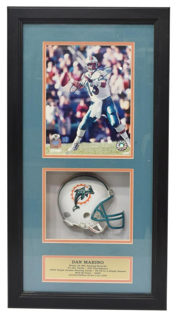 DAN MARINO AUTOGRAPH, MIAMI DOLPHINS MINI HELMET (1 of 3)