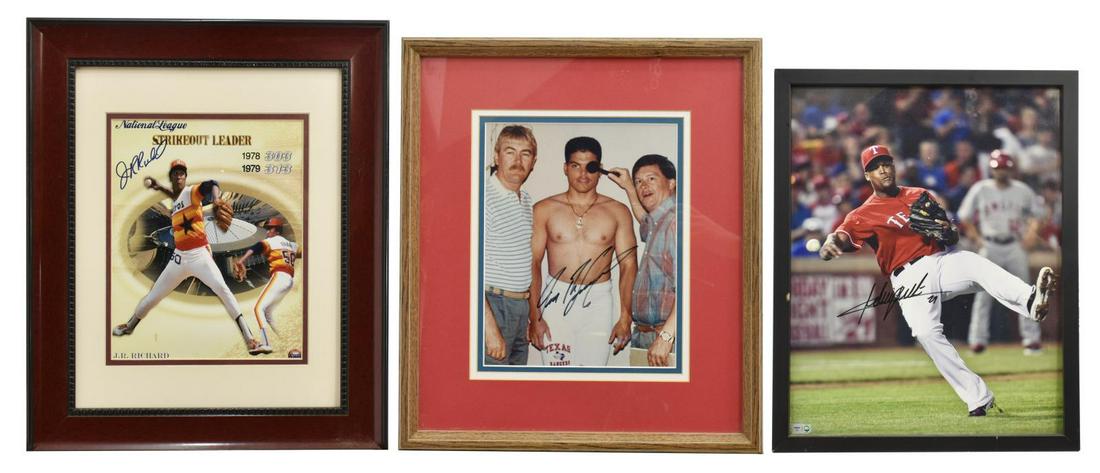 (3) SIGNED BALL PHOTOS, PUDGE R., RICHARD, BELTRE (1 of 4)