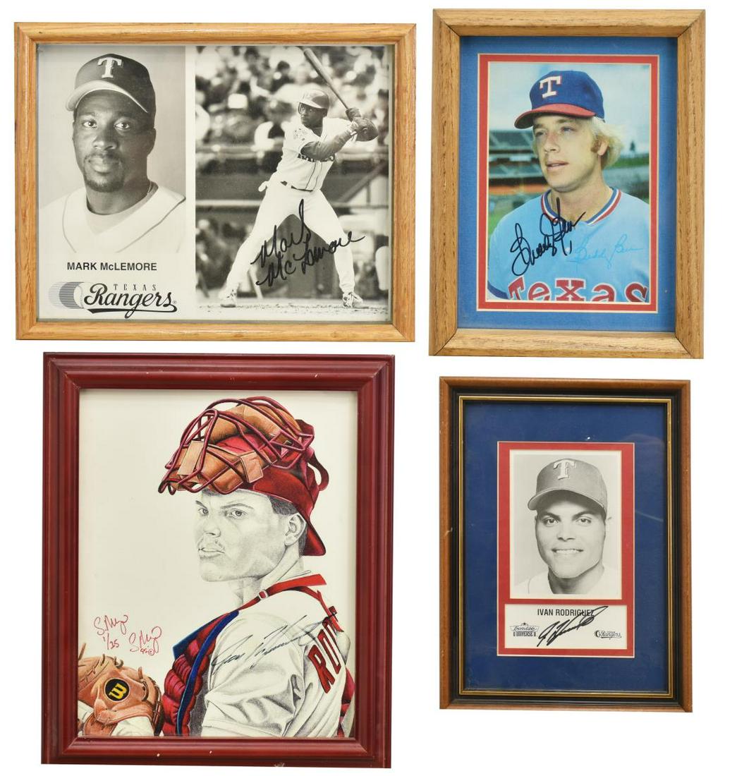 (4)SIGNED BALL PHOTOS, McLEMORE, BELL, I.RODRIGUEZ (1 of 5)
