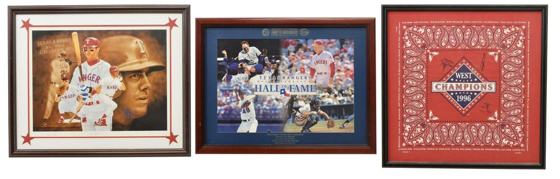 (3) TEXAS RANGERS POSTERS AND AUTOGRAPHS (1 of 7)