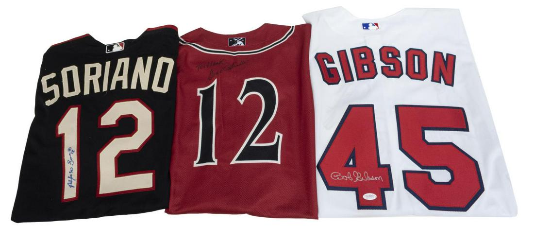 (3) AUTOGRAPHED TEXAS RANGERS BASEBALL SHIRTS (1 of 1)