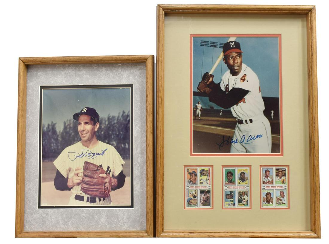 (2) AUTOGRAPHED PHOTOS HANK AARON, PHIL RIZZUTO (1 of 5)
