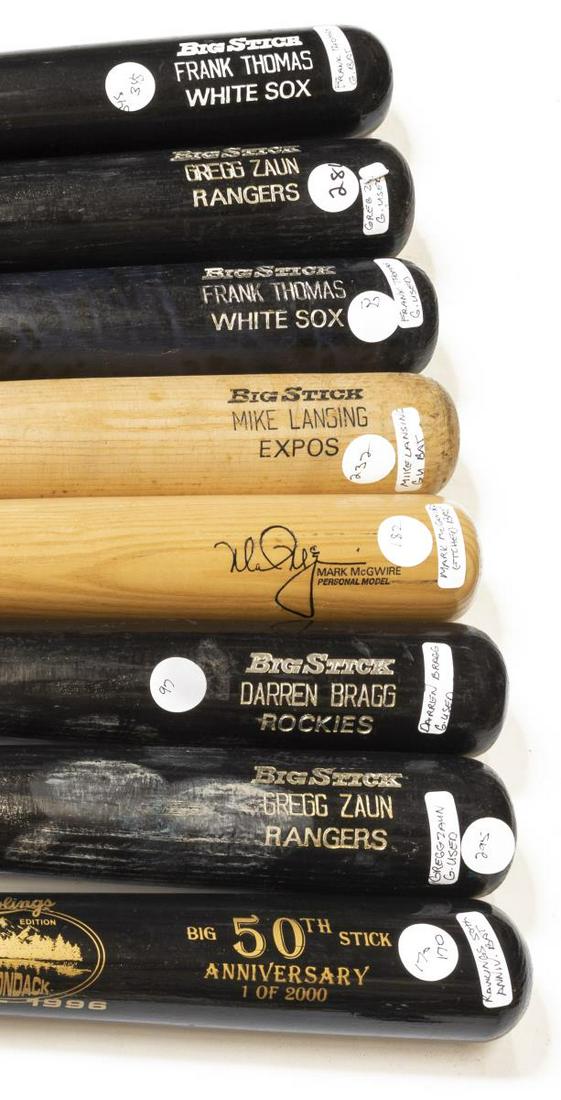 (8) VINTAGE RAWLINGS BASEBALL TEAM & PLAYER BATS (1 of 3)
