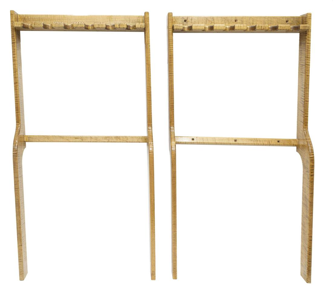 (2) SIX PLACE BASEBALL WALL MOUNT STANDS (1 of 1)