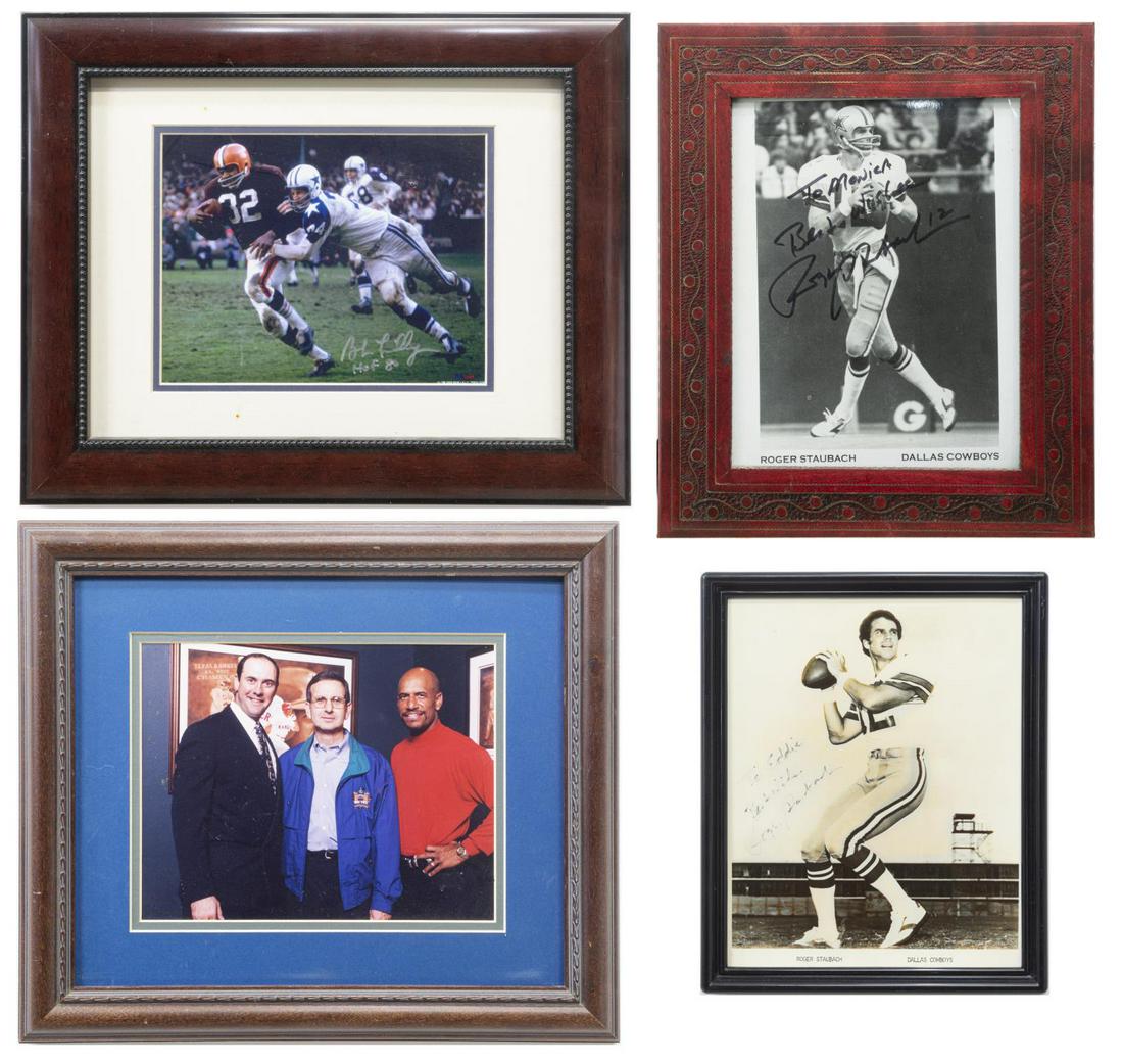 (4) SIGNED PHOTOS, ROGER STAUBACH, BOB LILLY (1 of 5)