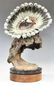 JUAN DELL (B.1933) PAINTED BRONZE, NATIVE AMERICAN - 3