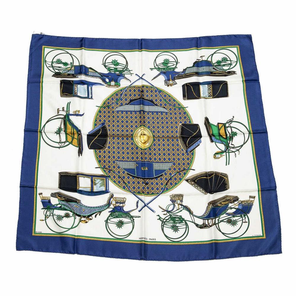 HERMES SILK SCARF 'LES VOITURES A TRANSFORMATION' (1 of 2)