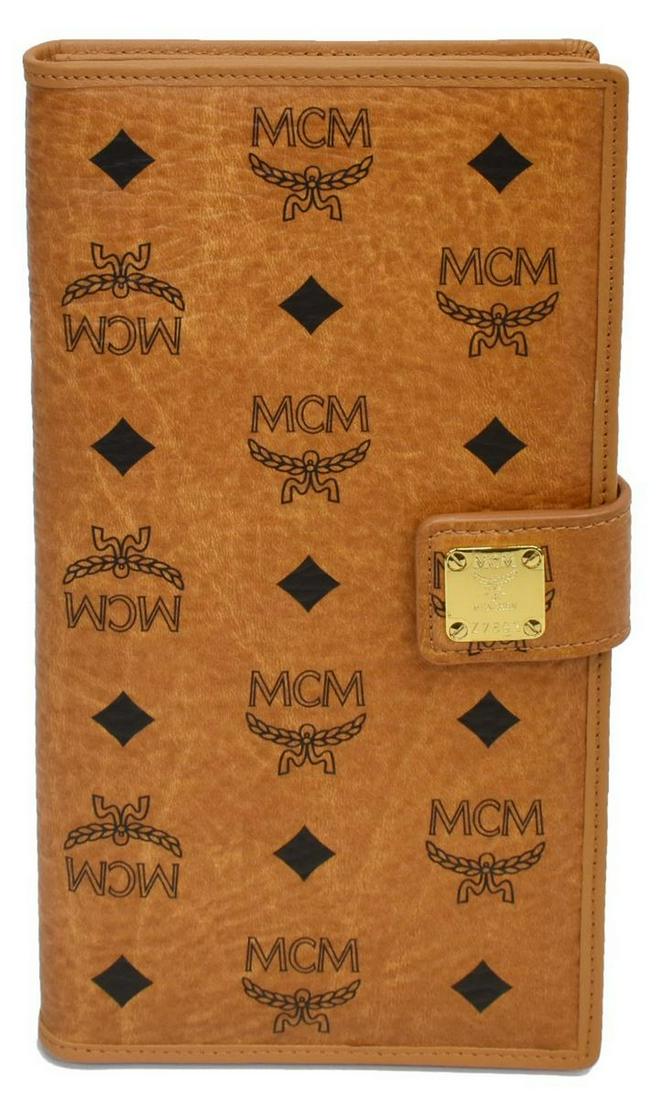 MCM COGNAC VISETOS COATED LONG BIFOLD WALLET (1 of 3)