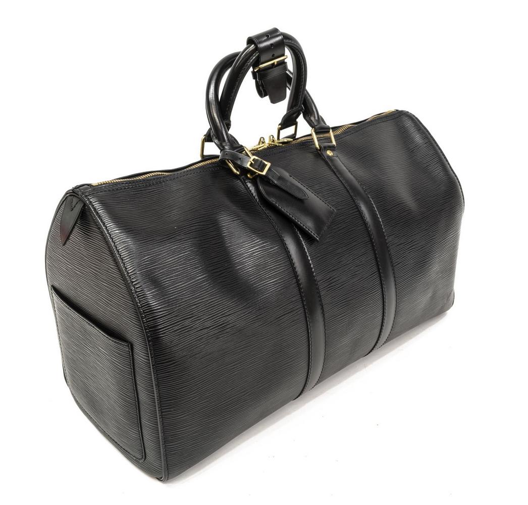 LOUIS VUITTON 'KEEPALL 45' BLACK EPI DUFFLE BAG (1 of 4)