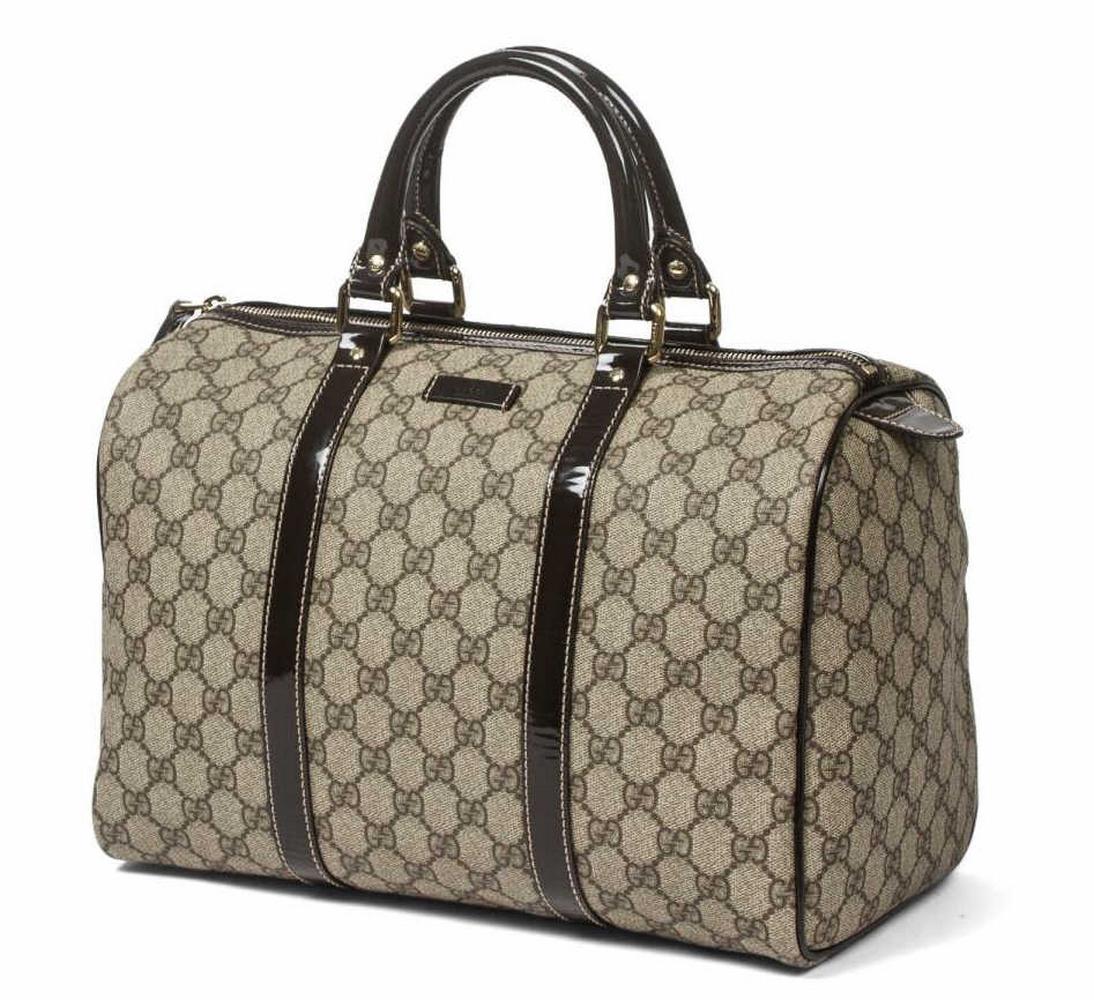 GUCCI 'JOY BOSTON' BEIGE MONOGRAM CANVAS HANDBAG (1 of 5)