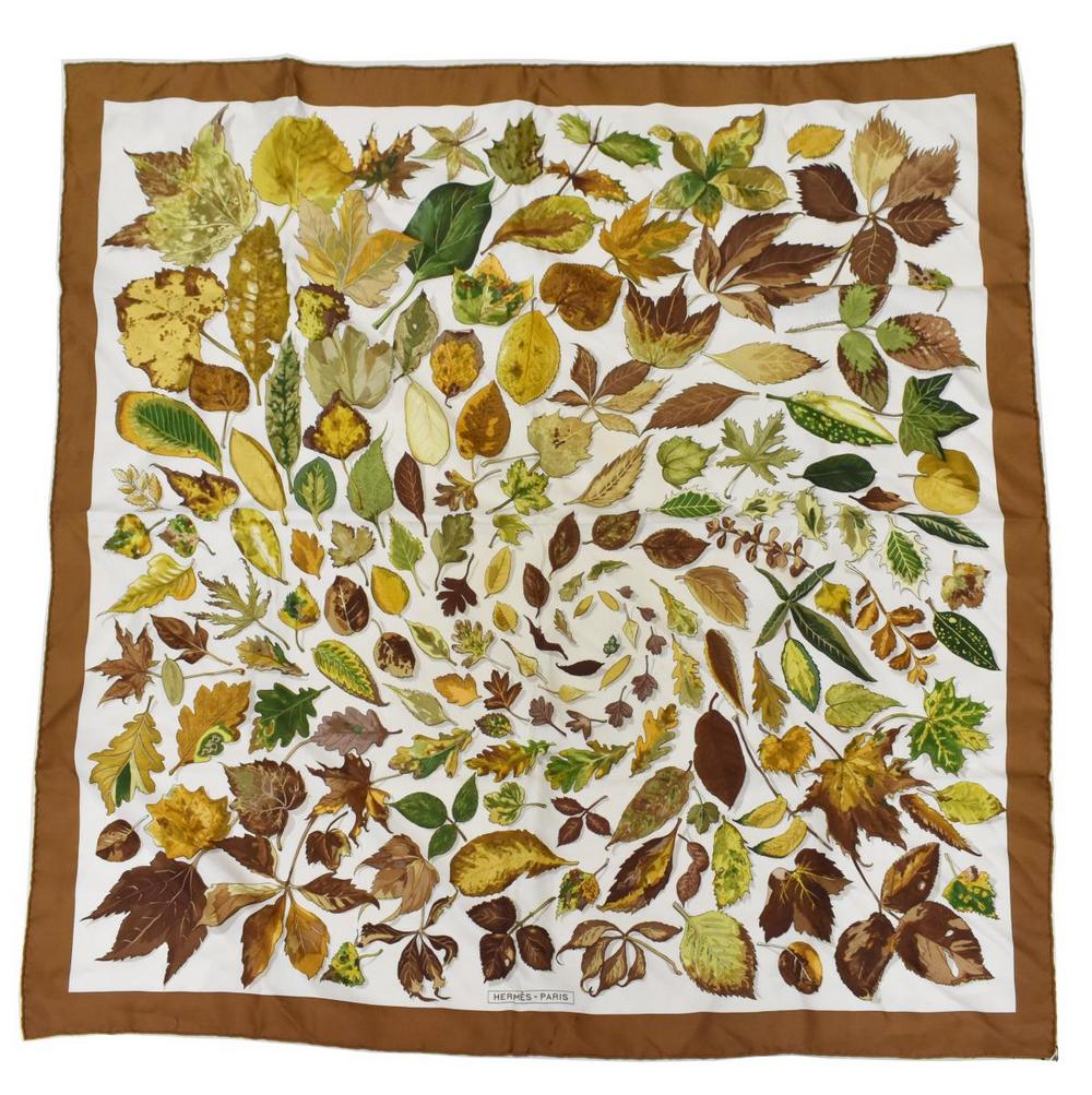 HERMES SILK TWILL SCARF, 'TOURBILLIONS' (1 of 3)