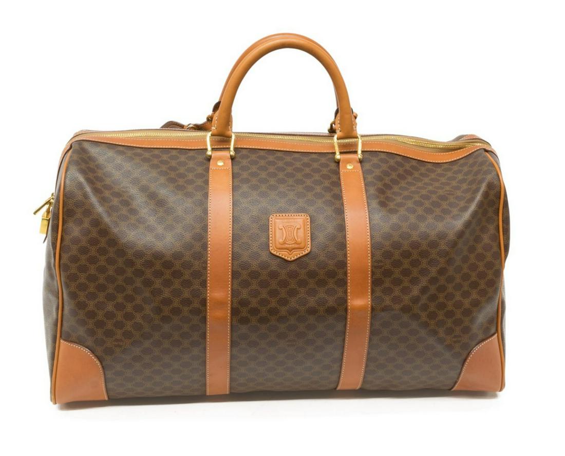 CELINE MACADAM LOGO PATTERN CANVAS WEEKENDER BAG (1 of 4)