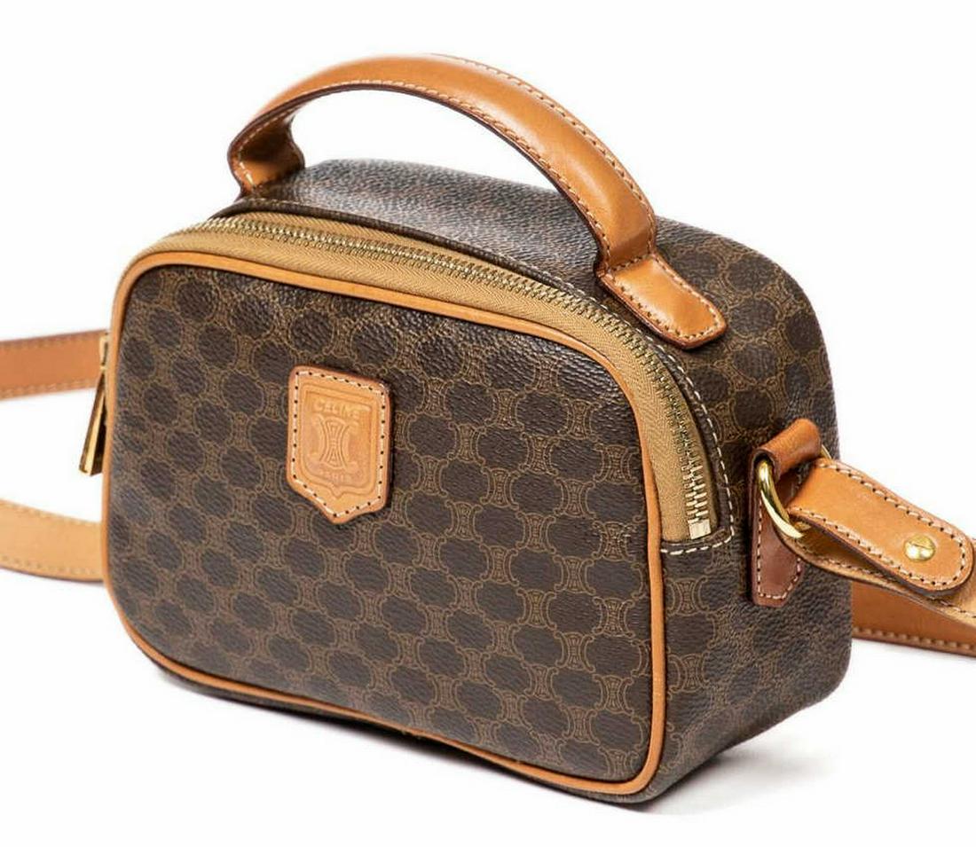 CELINE MINI SLINGBACK MACADAM CANVAS CROSSBODY BAG (1 of 7)