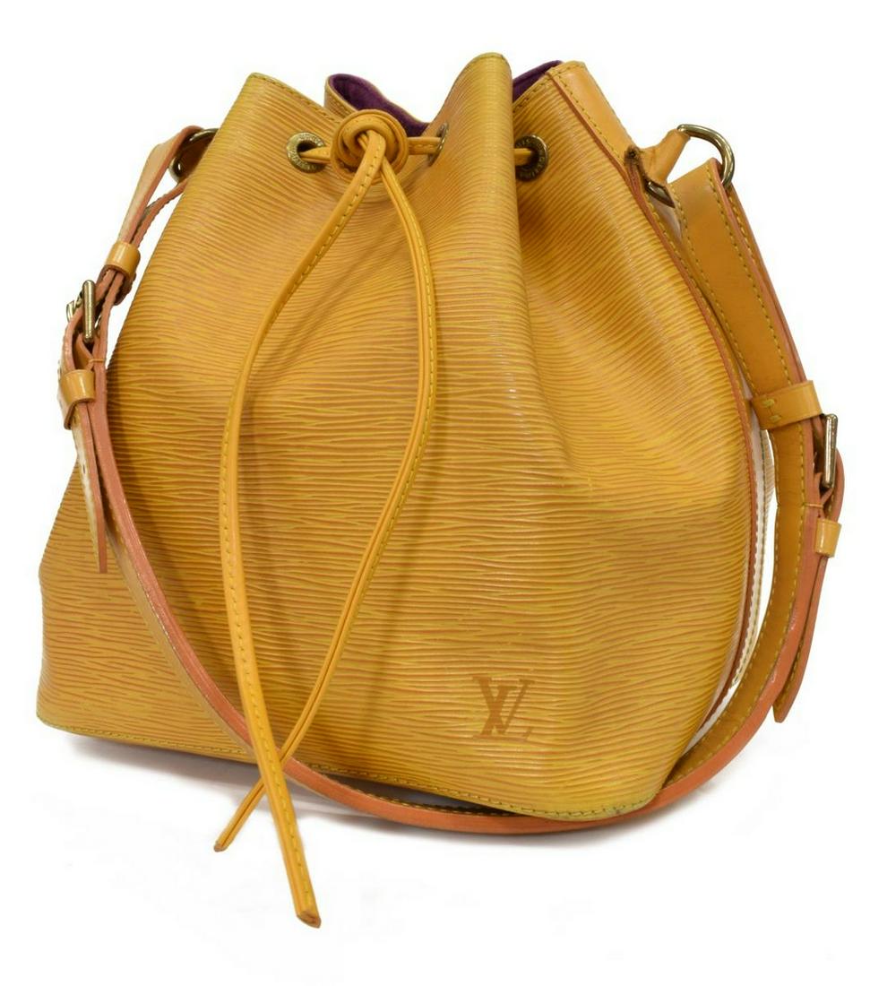 LOUIS VUITTON 'NOE' YELLOW EPI LEATHER BUCKET BAG (1 of 6)