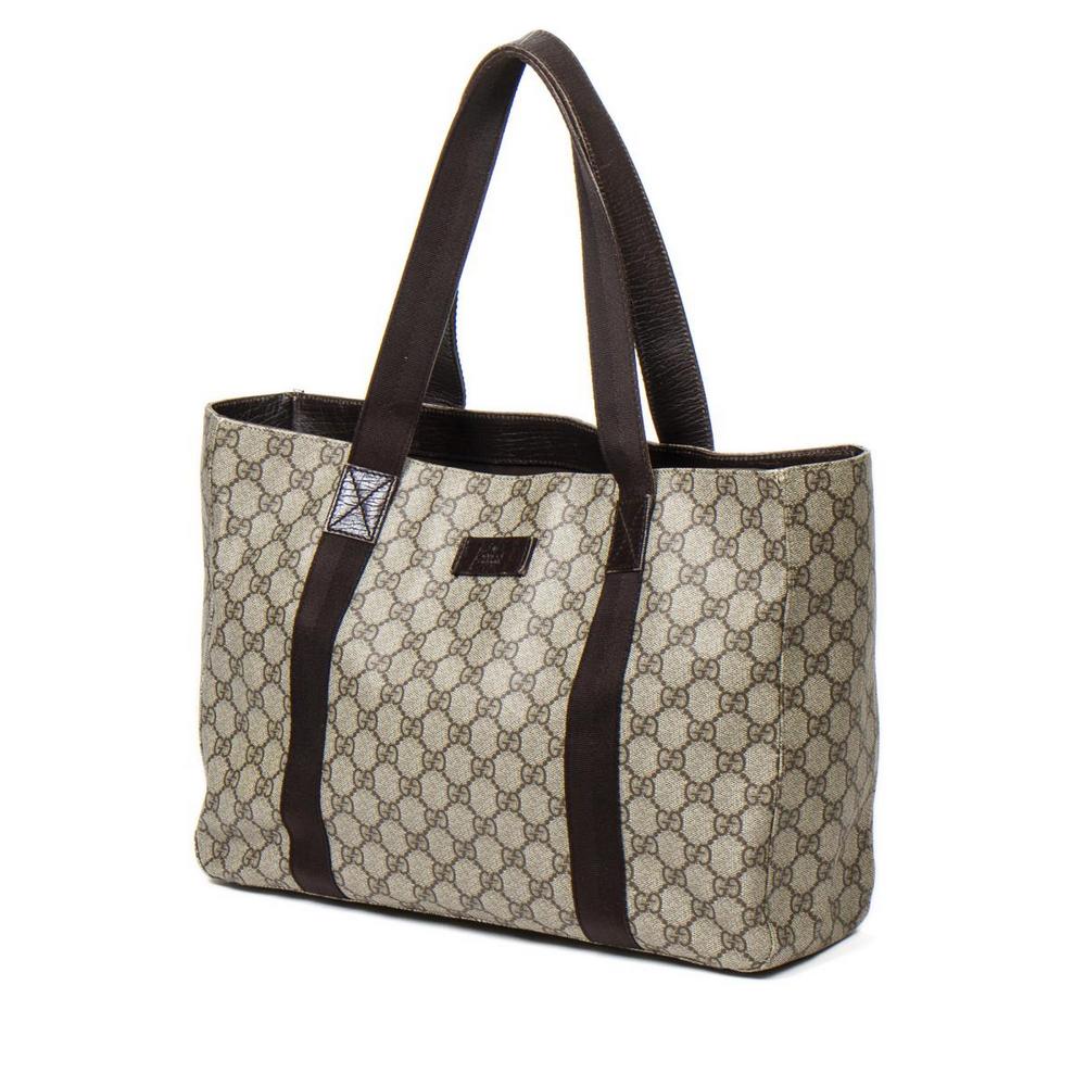 GUCCI BROWN SUPREME COATED CANVAS TOTE BAG (1 of 7)