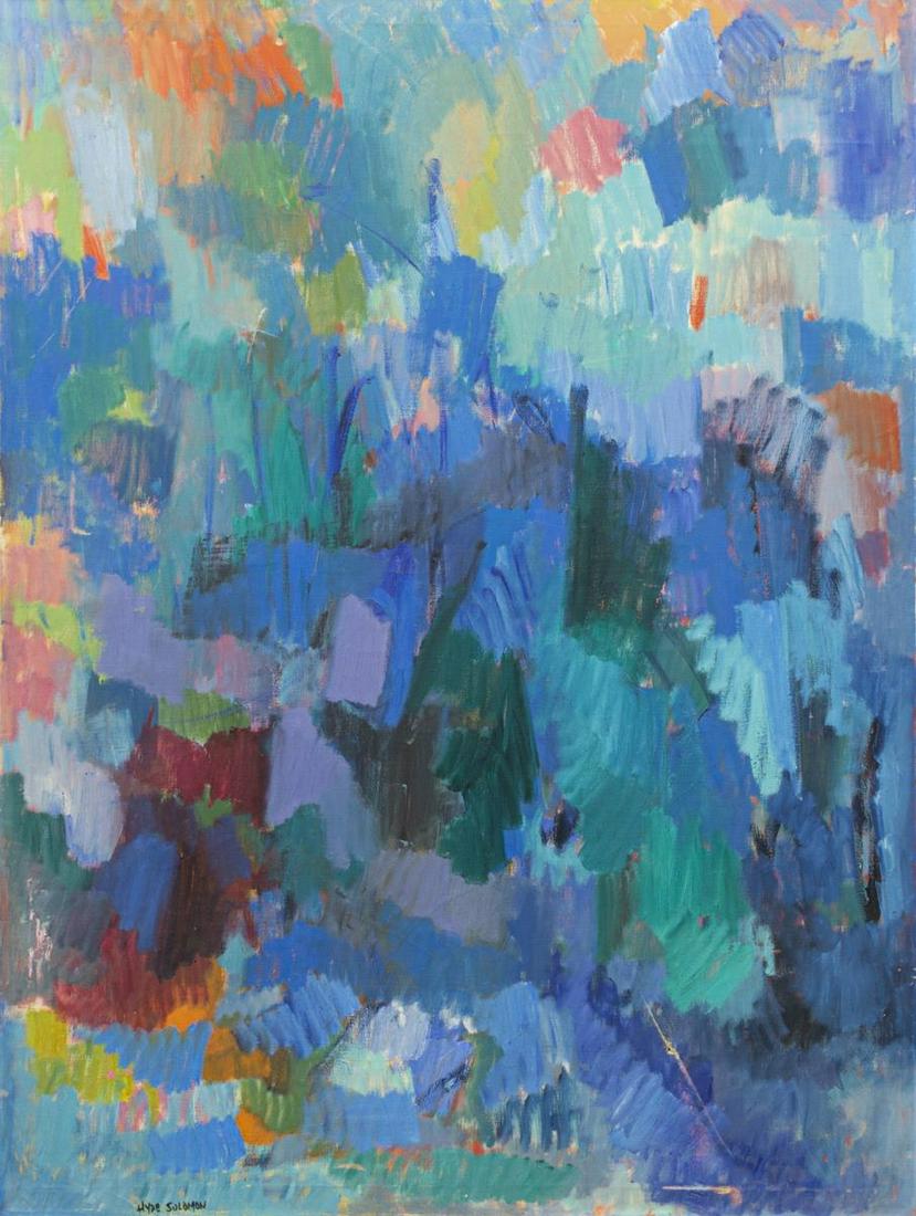 HYDE SOLOMON (D.1982) COLORFUL ABSTRACT PAINTING (1 of 4)