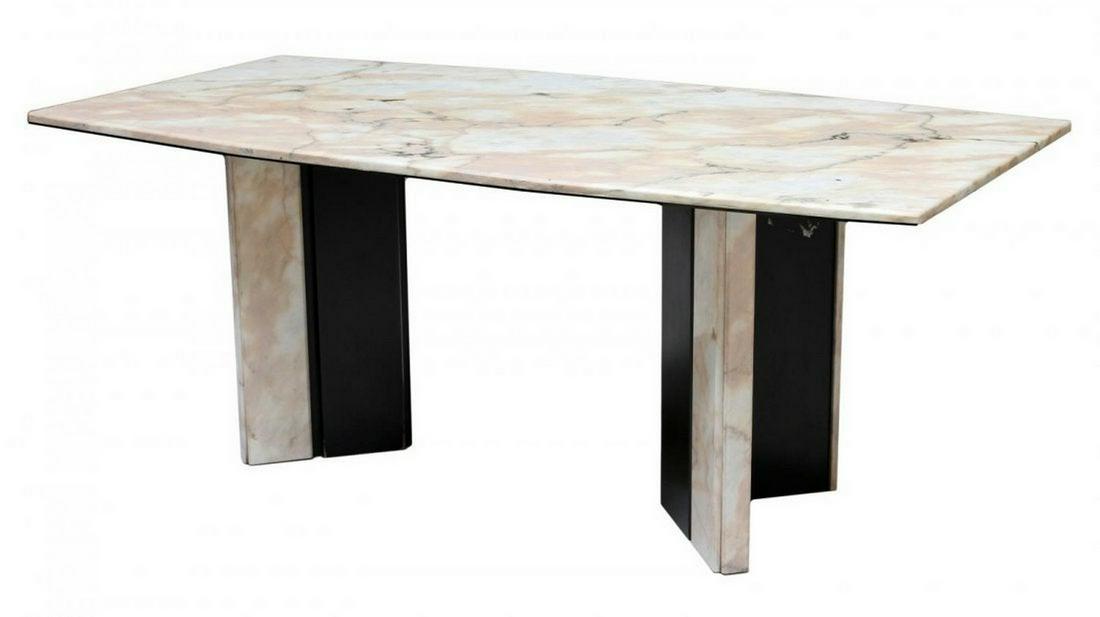 SPANISH MODERN MARBLE TOP DINING TABLE (1 of 2)