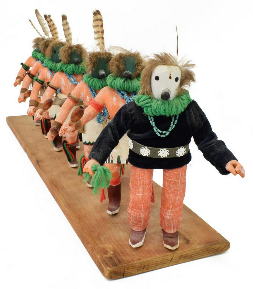 NATIVE AMERICAN CARVED WOOD PAINTED YEI BI CHEI DANCERS (1 of 6)