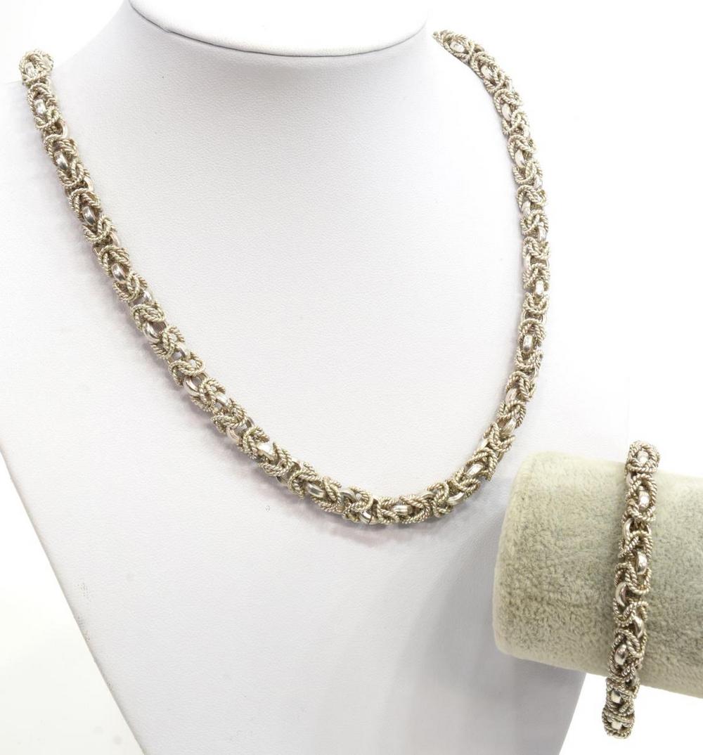(2) TAXCO MEXICO STERLING NECKLACE & BRACELET (1 of 4)