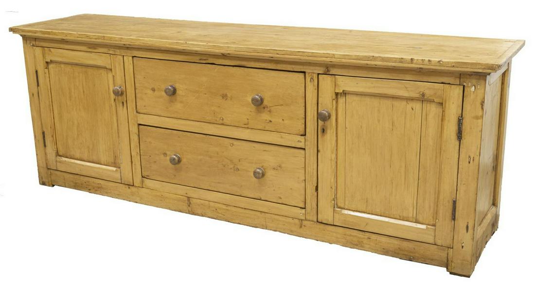 RUSTIC PINE CONSOLE CABINET SIDEBOARD (1 of 5)