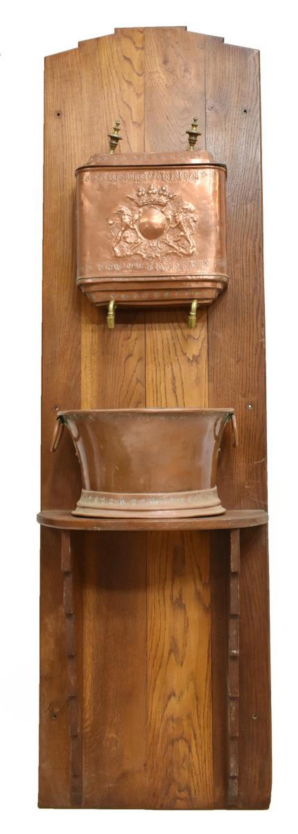 FRENCH PROVINCIAL WALL-MOUNTED COPPER LAVABO (1 of 3)