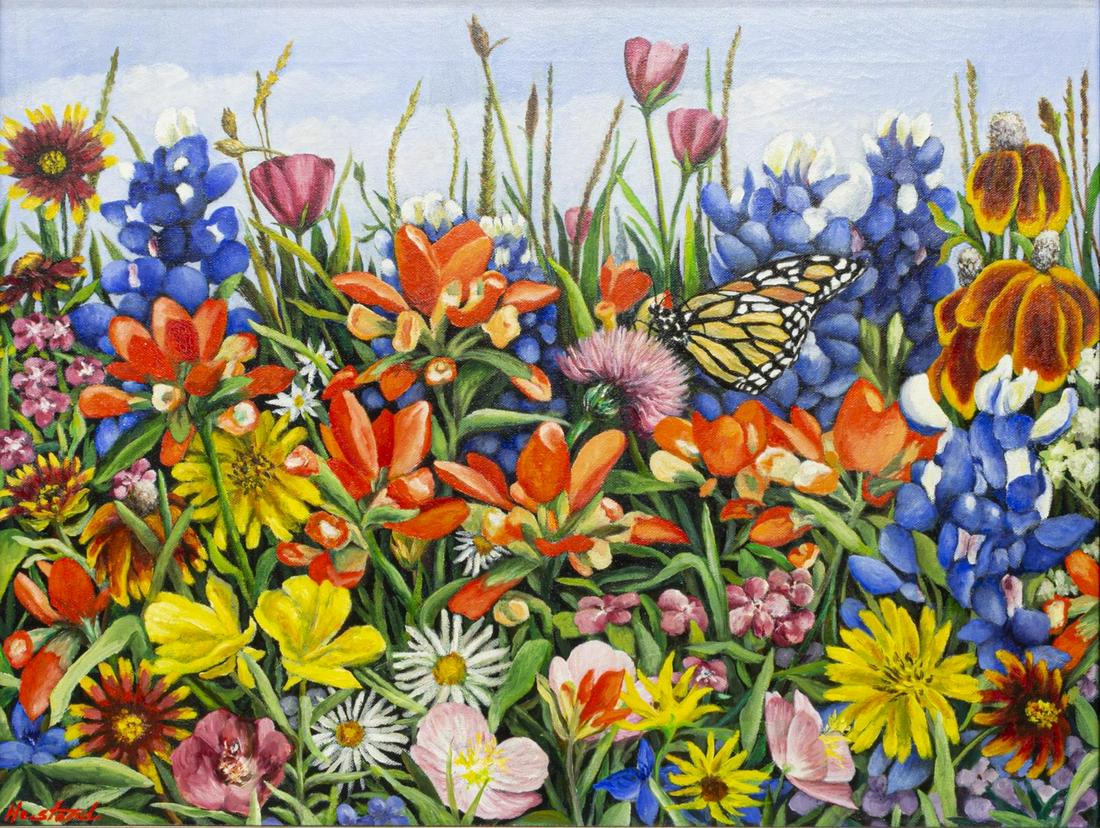 JEAN HESTAND (TEXAS, B.1929) 'WILDFLOWERS' (1 of 4)