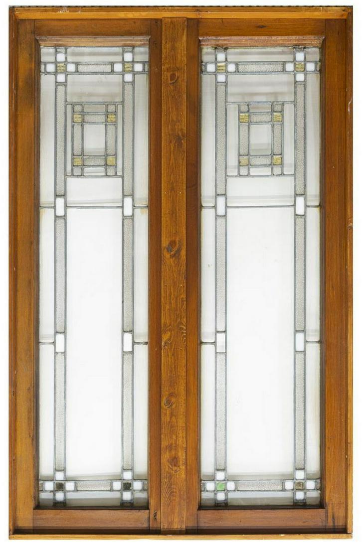 ARTS & CRAFTS STAINED & LEADED GLASS WINDOWS (1 of 2)