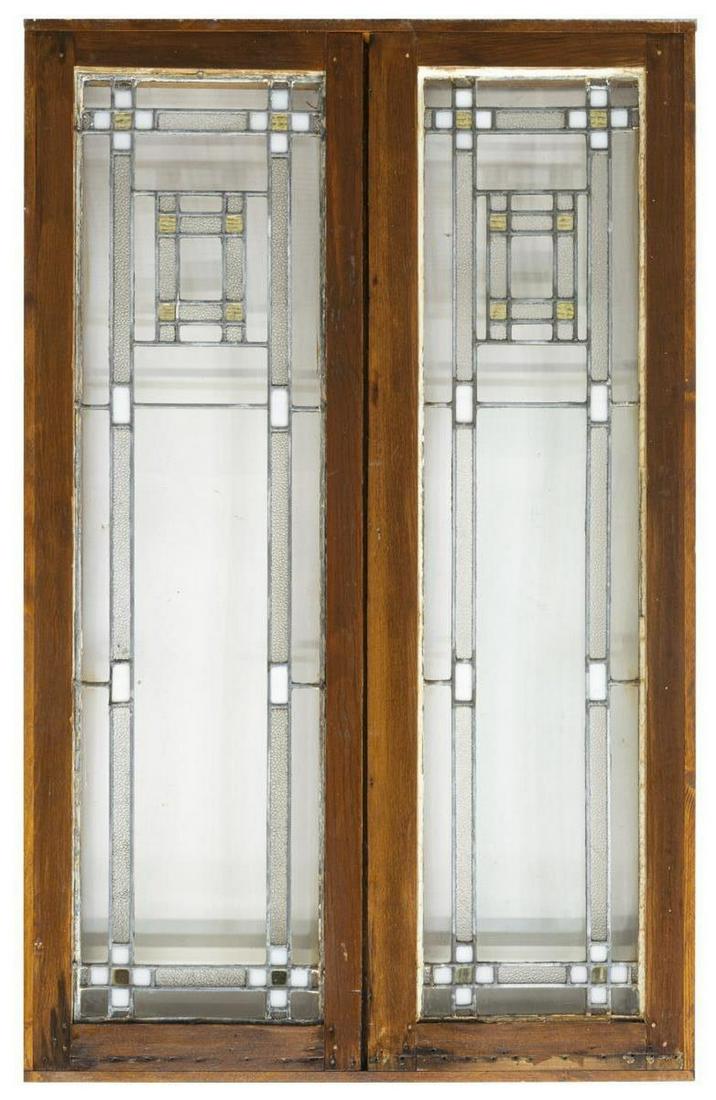 ARTS & CRAFTS STAINED & LEADED GLASS WINDOWS (1 of 2)