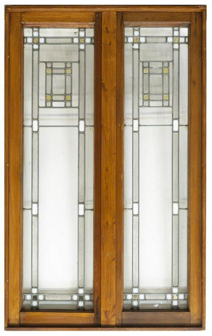 ARTS & CRAFTS STAINED & LEADED GLASS WINDOWS (1 of 2)