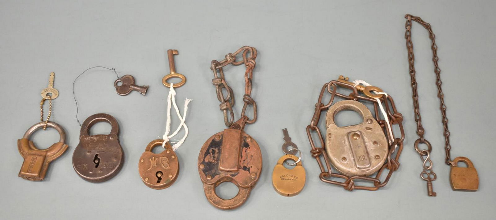 (7) VINTAGE & ANTIQUE PADLOCKS (1 of 2)